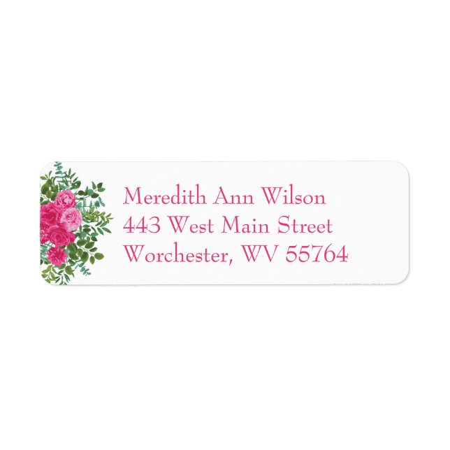 Étiquettes d'adresse de retour du Mariage floral r (Devant)