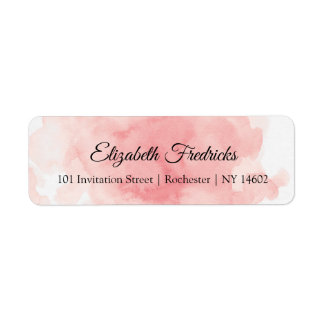 Étiquettes d'adresse de retour du Mariage rose