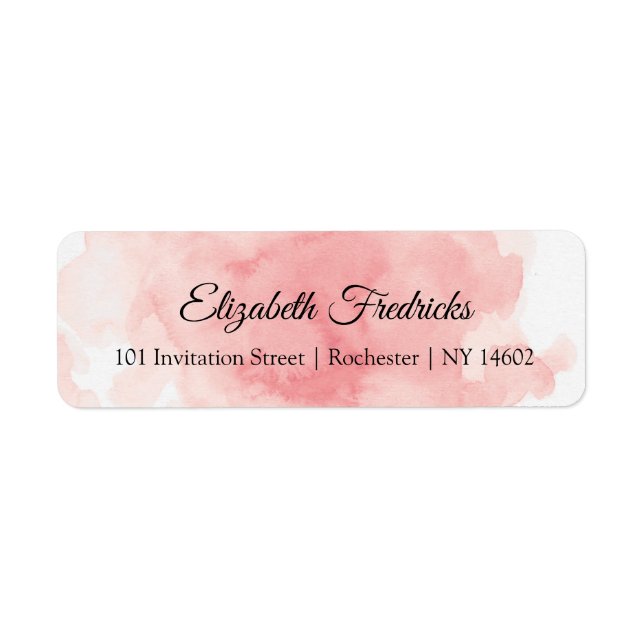 Étiquettes d'adresse de retour du Mariage rose (Devant)