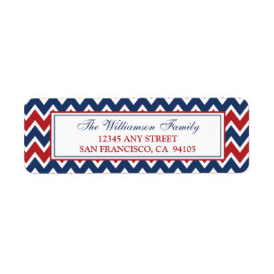 Étiquettes d'adresse de retour du Motif Chevron (b