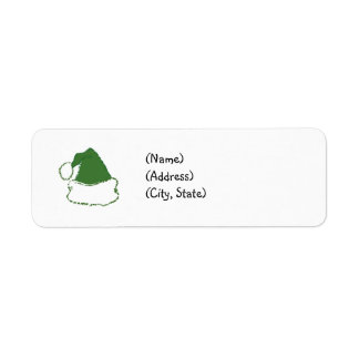 Étiquettes d'adresse de retour du Père Noël Vert