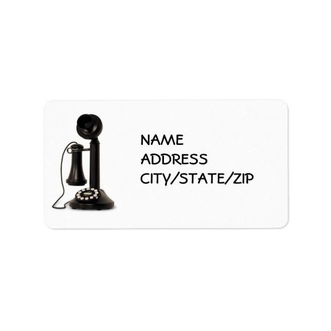 ÉTIQUETTES D'ADRESSE DE RETOUR DU TÉLÉPHONE ROTARY (Devant)