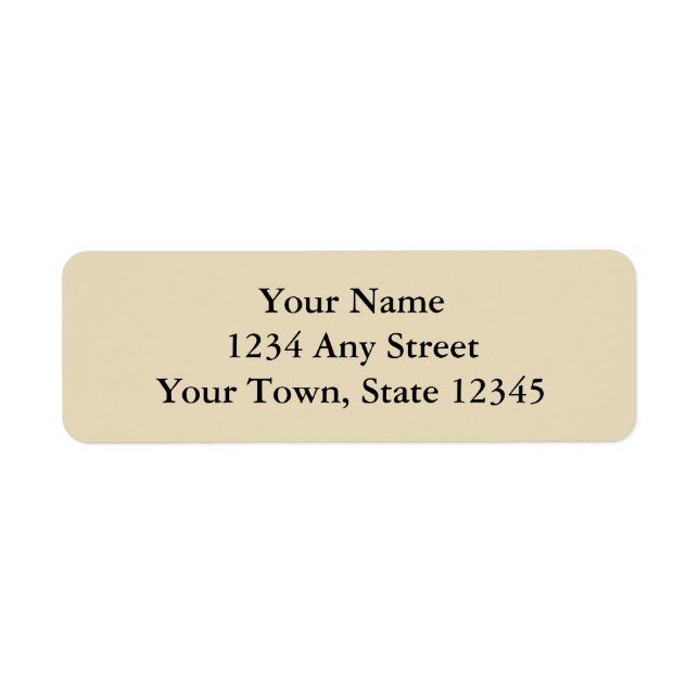 Étiquettes d'adresse de retour écru ou beige (Devant)