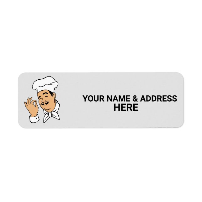 ÉTIQUETTES D'ADRESSE DE RETOUR EN CHEF (Devant)