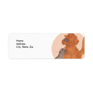 Étiquettes d'adresse de retour et d'or