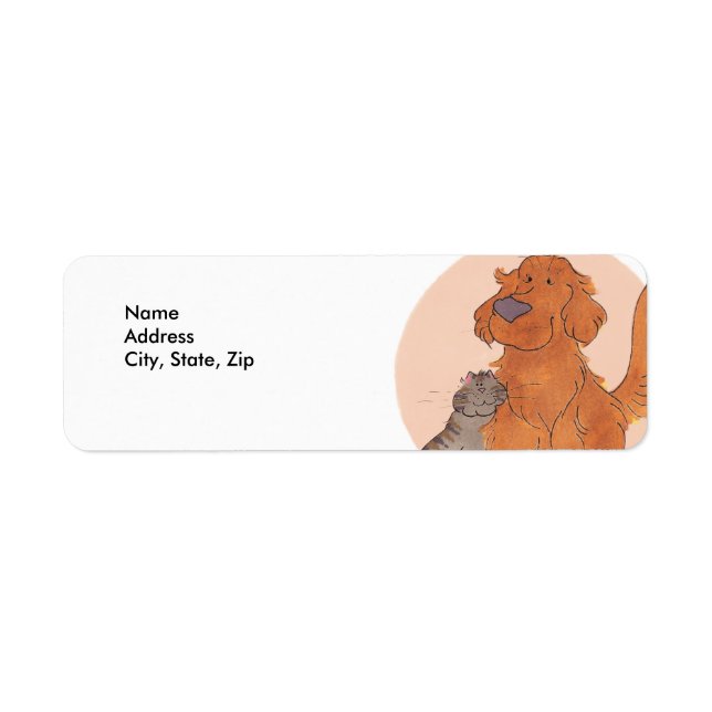 Étiquettes d'adresse de retour et d'or (Devant)