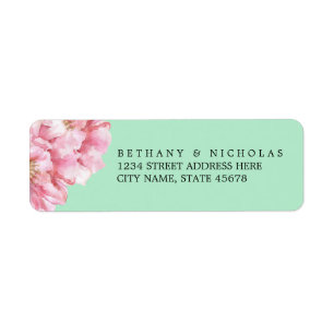 Étiquettes d'adresse de retour Floral Chic / Monna
