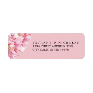 Étiquettes d'adresse de retour Floral Chic / Rose