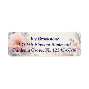 Étiquettes d'adresse de retour florales personnali