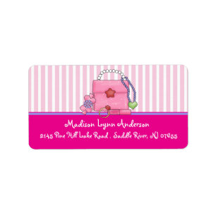 Étiquettes d'adresse de retour Fun Girl Purse Girl