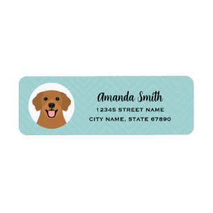Étiquettes d'adresse de retour Golden Retriever
