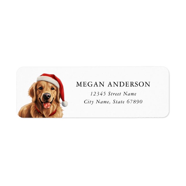 Étiquettes d'adresse de retour Golden Retriever (Devant)