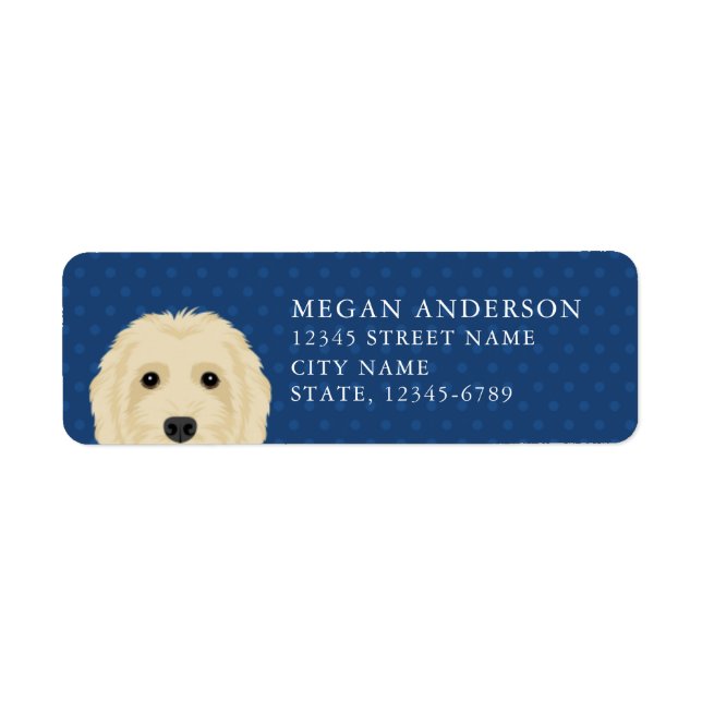 Étiquettes d'adresse de retour Goldendoodle (Devant)