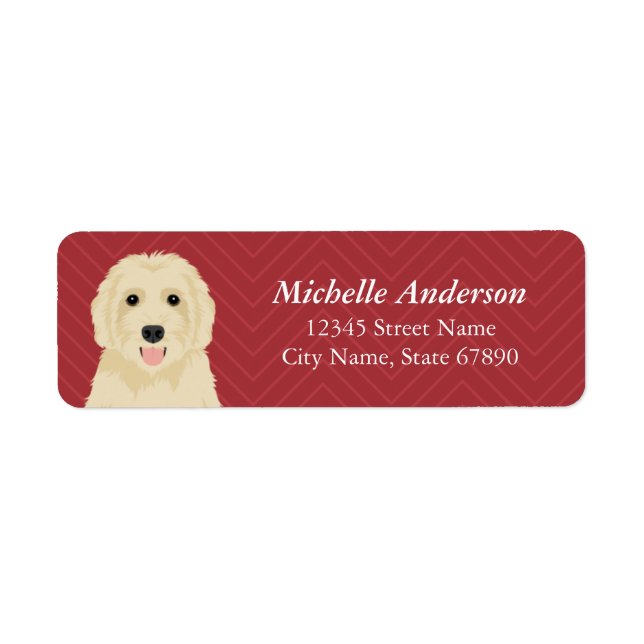 Étiquettes d'adresse de retour Goldendoodle (Devant)