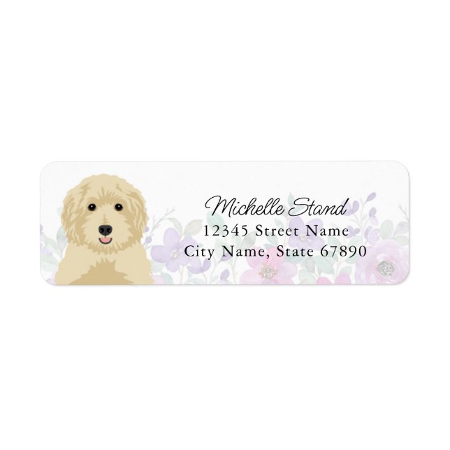Étiquettes d'adresse de retour Goldendoodle (Devant)