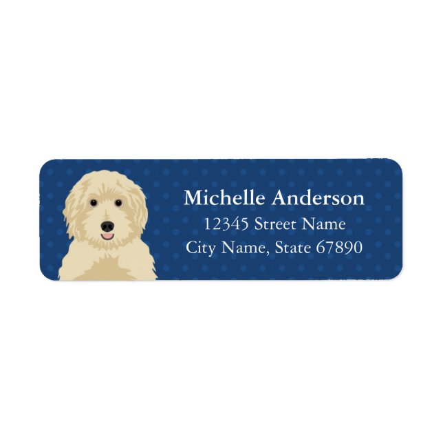 Étiquettes d'adresse de retour Goldendoodle (Devant)