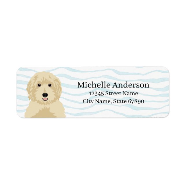 Étiquettes d'adresse de retour Goldendoodle (Devant)