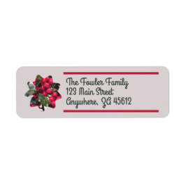 Étiquettes d'adresse de retour Holly Berry