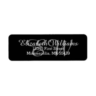 Étiquettes d'adresse de retour initial simples