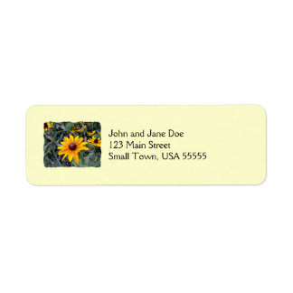 Étiquettes d'adresse de retour Jaune Susan Jaune a