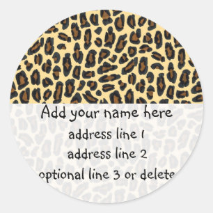 Étiquettes d'adresse de retour Leopard Wild Thing