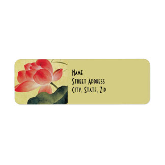 Étiquettes d'adresse de retour Lotus Blossom