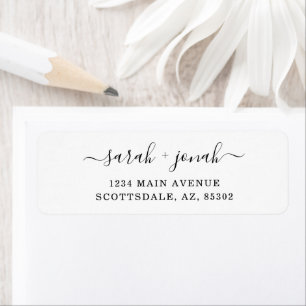 Étiquettes d'adresse de retour Mariage personnalis