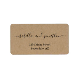 Étiquettes d'adresse de retour Mariage simple - Kr