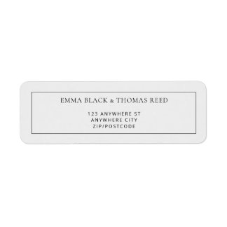 Étiquettes d'adresse de retour minimaliste EMMA