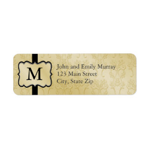 Étiquettes d'adresse de retour Monogramme