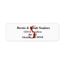 Étiquettes d'adresse de retour Monogramme