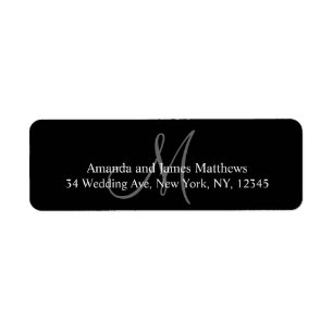 Étiquettes d'adresse de retour Monogramme pour les