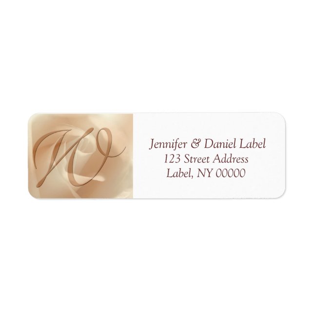Étiquettes d'adresse de retour Monogramme W (Devant)