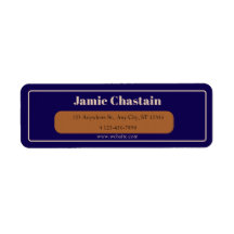 Étiquettes d'adresse de retour personnalisées bleu