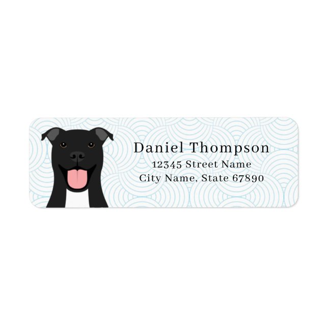 Étiquettes d'adresse de retour Pit Bull (Devant)