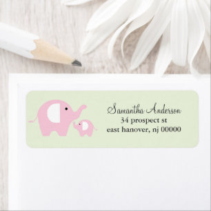 Étiquettes d'adresse de retour pour maman et bébé 