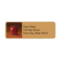 Étiquettes d'adresse de retour Red Apple Still Lif