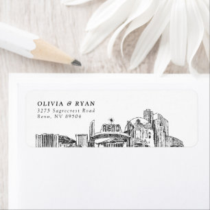 Étiquettes d'adresse de retour Reno Nevada Skyline