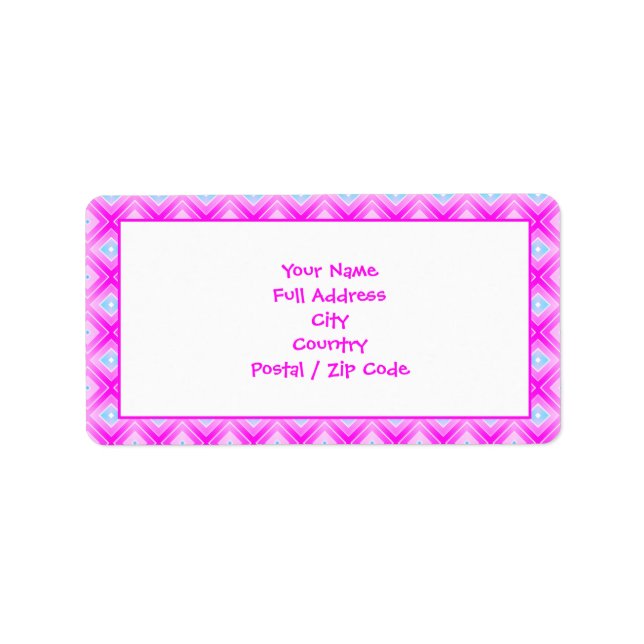 Étiquettes d'adresse de retour rose vif (Devant)