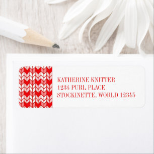 Étiquettes d'adresse de retour ROUGE EN VICHY KNIT