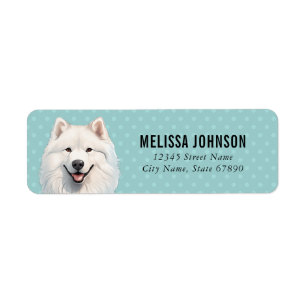 Étiquettes d'adresse de retour Samoyed