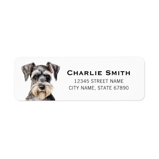 Étiquettes d'adresse de retour Schnauzer (Devant)