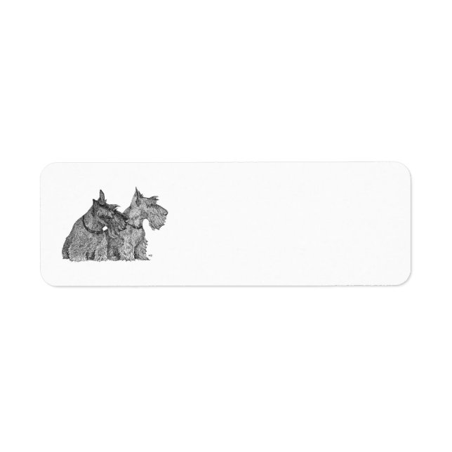 Étiquettes d'adresse de retour SCOTTIE (Devant)