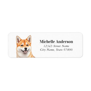 Étiquettes d'adresse de retour Shiba Inu