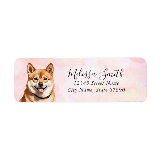Étiquettes d'adresse de retour Shiba Inu (Devant)