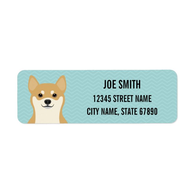 Étiquettes d'adresse de retour Shiba Inu (Devant)
