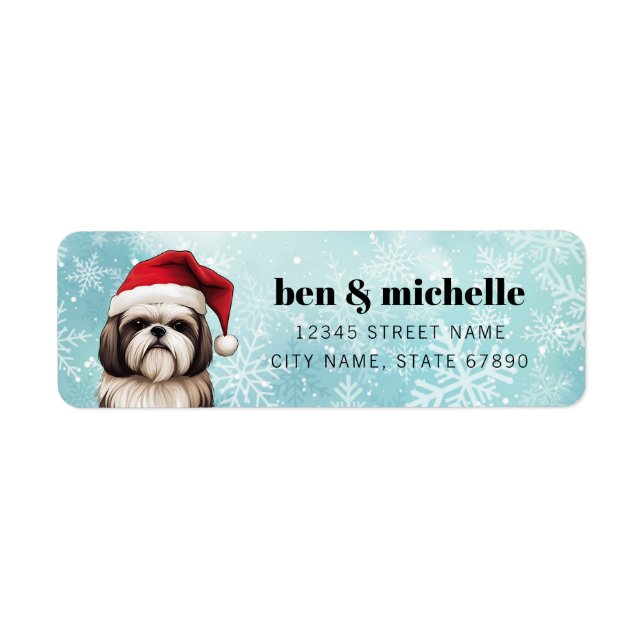 Étiquettes d'adresse de retour Shih Tzu (Devant)