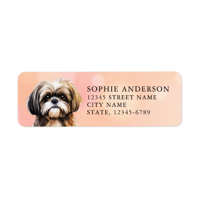 Étiquettes d'adresse de retour Shih Tzu (Devant)