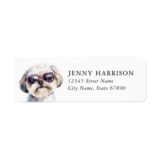 Étiquettes d'adresse de retour Shih Tzu (Devant)