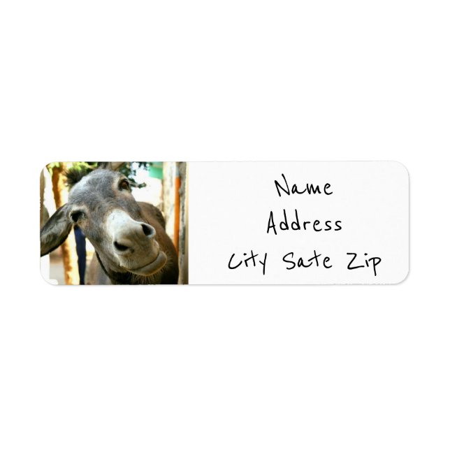 ÉTIQUETTES D'ADRESSE DE RETOUR "SILLY DONKEY" (Devant)